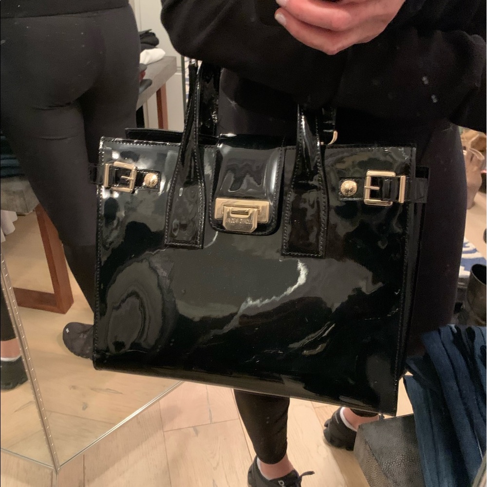 Luciano Padovan Patent Leather Handbag